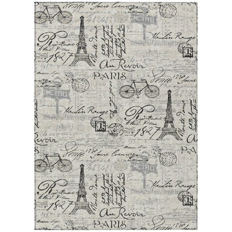 Addison Chantille ACN2209 Novelty Machine Made Transitional Beige Rug