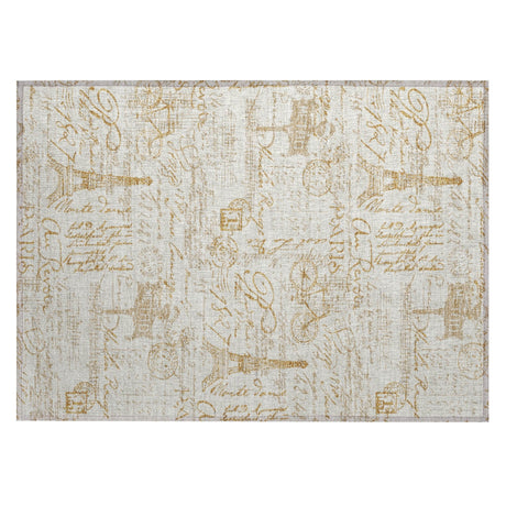Addison Chantille ACN2209 Novelty Machine Made Transitional Gold Rug
