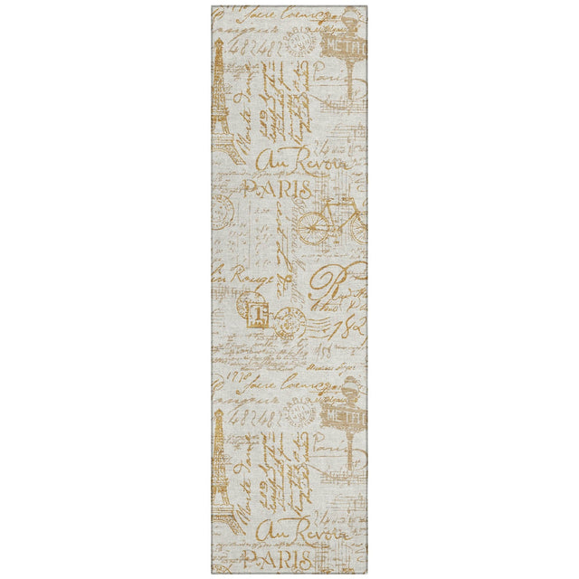 Addison Chantille ACN2209 Novelty Machine Made Transitional Gold Rug