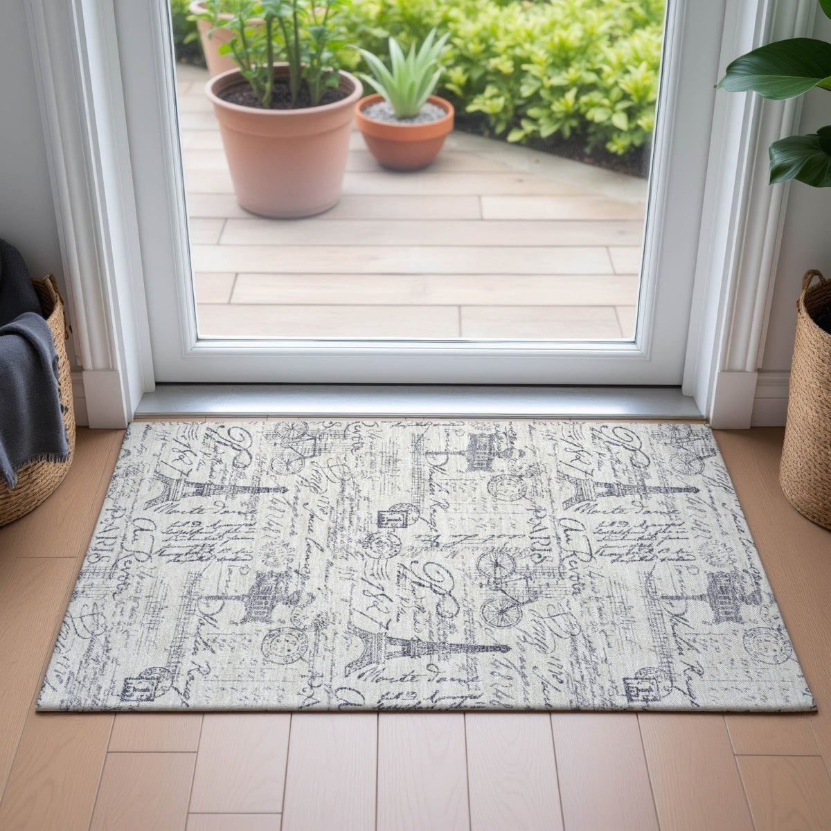 Addison Chantille ACN2209 Novelty Machine Made Transitional Ivory Rug