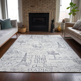 Addison Chantille ACN2209 Novelty Machine Made Transitional Ivory Rug