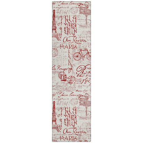 Addison Chantille ACN2209 Novelty Machine Made Transitional Red Rug