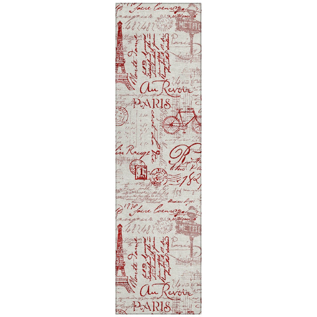 Addison Chantille ACN2209 Novelty Machine Made Transitional Red Rug
