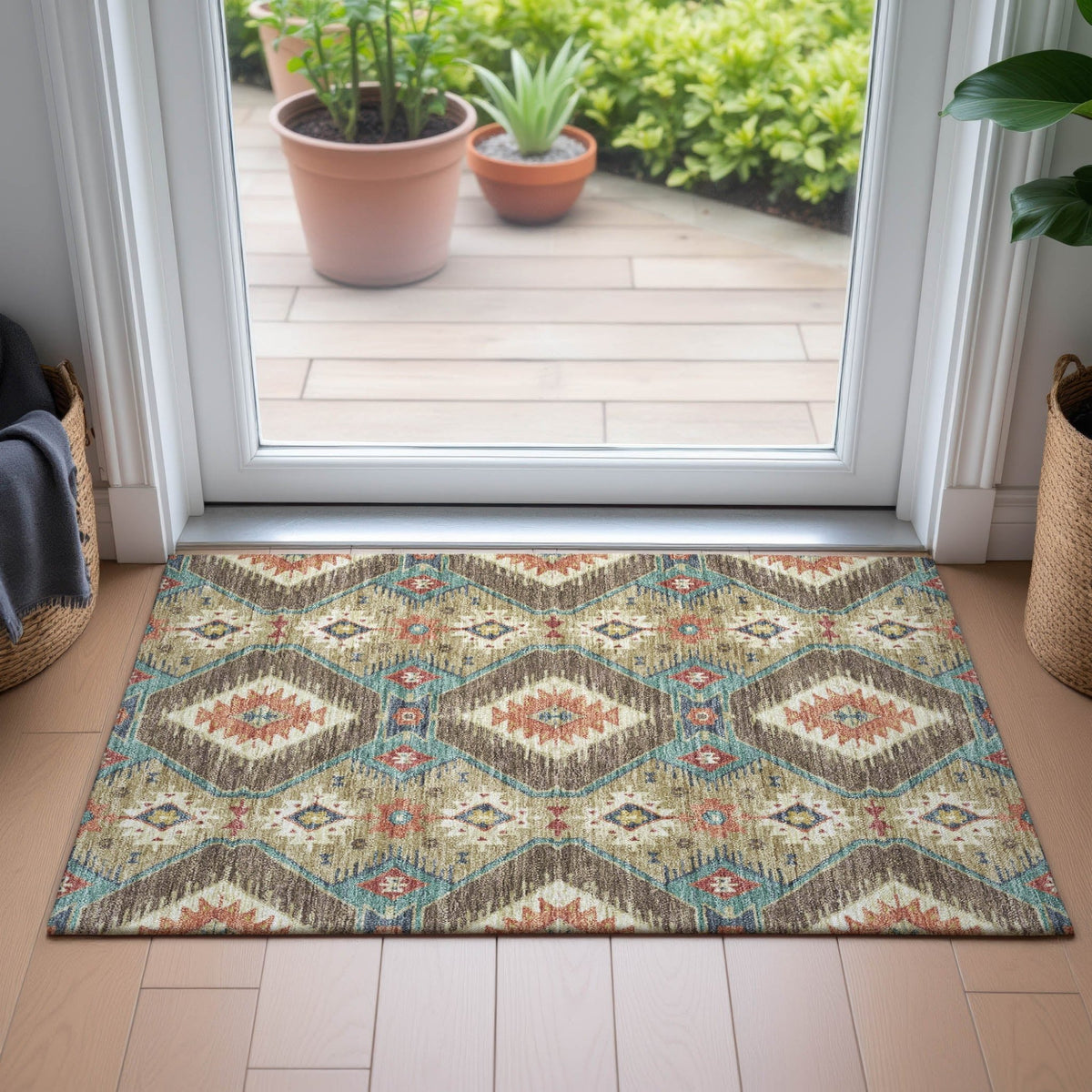 Addison Chantille ACN2210 Moroccan Machine Made Transitional Khaki Rug