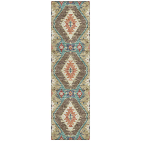 Addison Chantille ACN2210 Moroccan Machine Made Transitional Khaki Rug