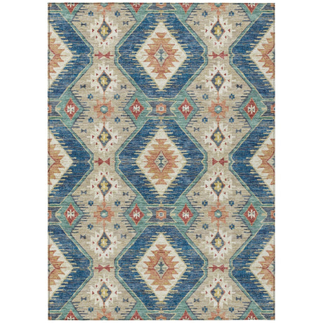 Addison Chantille ACN2210 Moroccan Machine Made Transitional Navy Rug