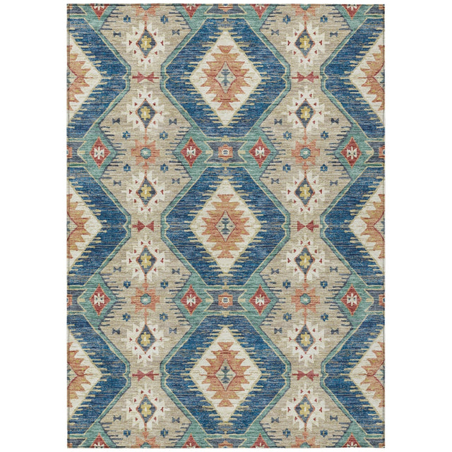 Addison Chantille ACN2210 Moroccan Machine Made Transitional Navy Rug
