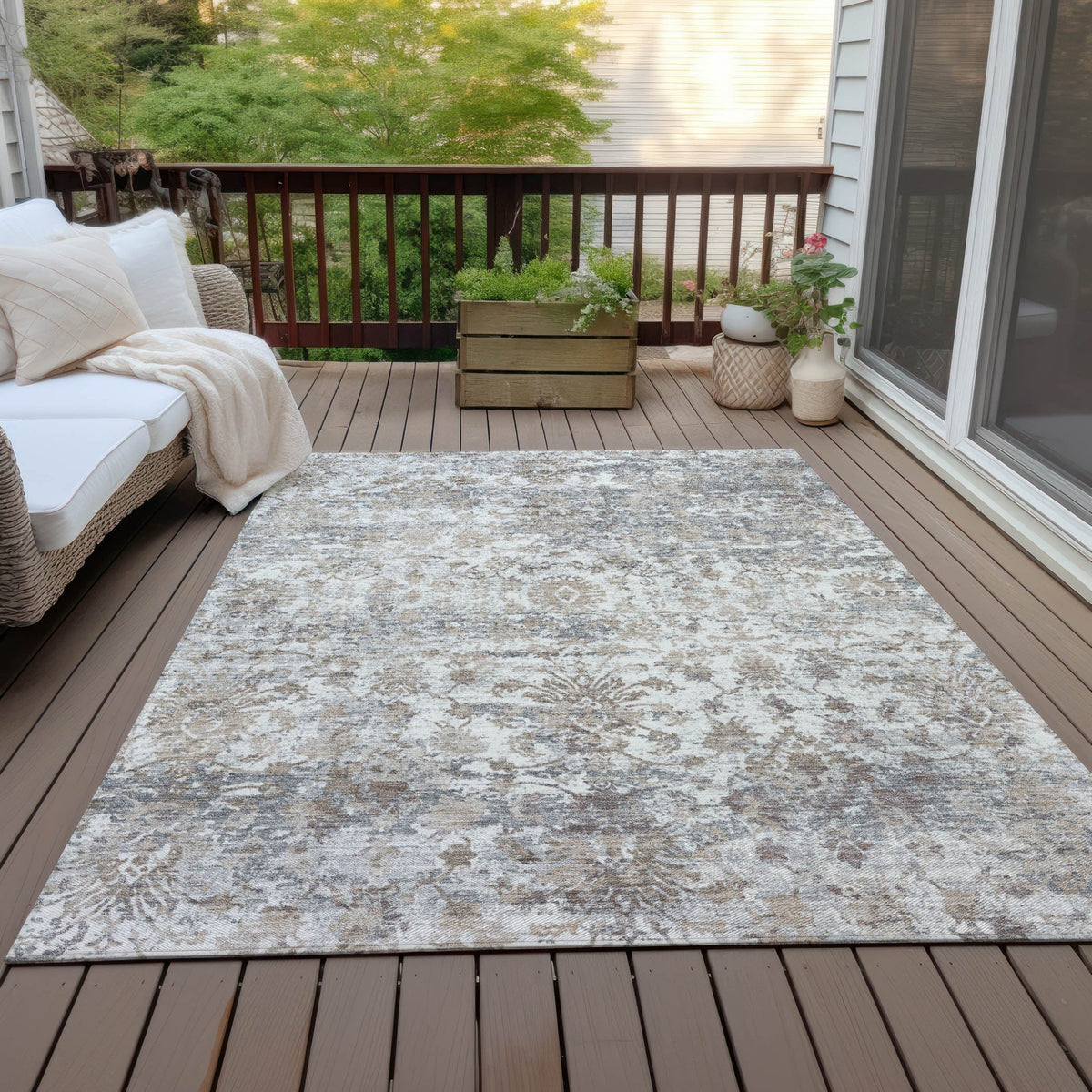 Addison Chantille ACN2211 Modern Machine Made Transitional Taupe Rug