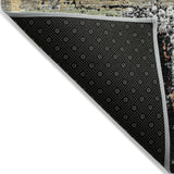 Addison Chantille ACN2212 Abstract Machine Made Transitional Black Rug