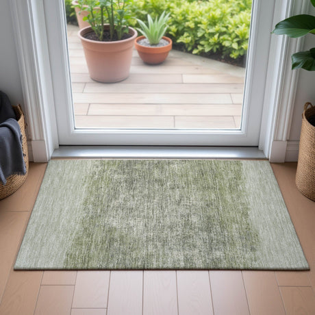 Addison Chantille ACN2214 Stripes Machine Made Transitional Aloe Rug