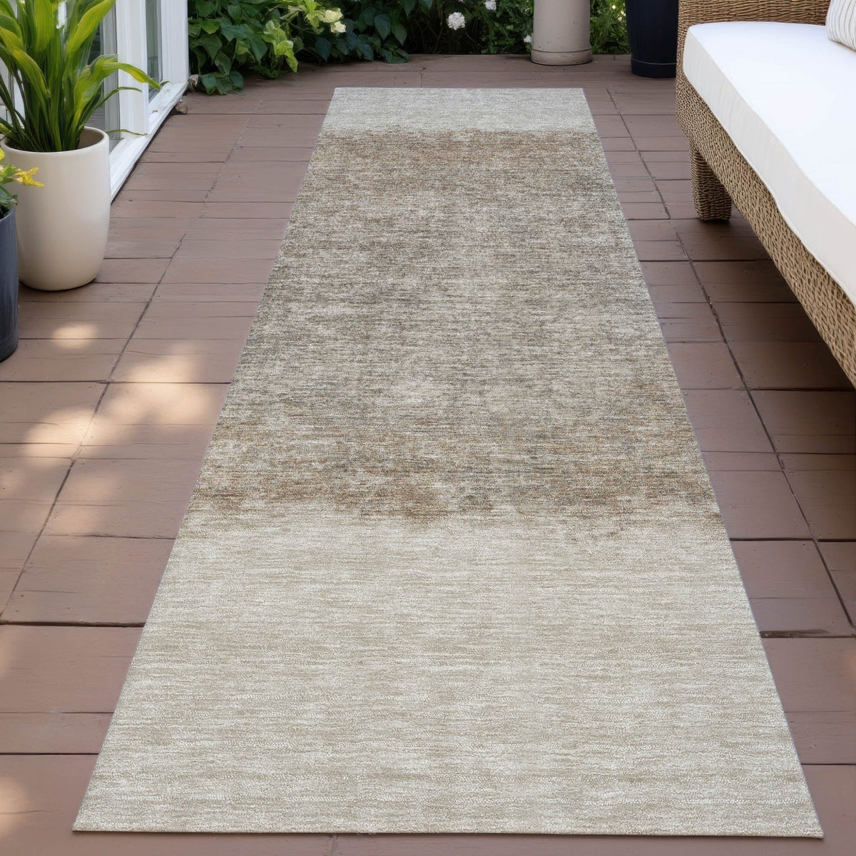 Addison Chantille ACN2214 Stripes Machine Made Transitional Beige Rug