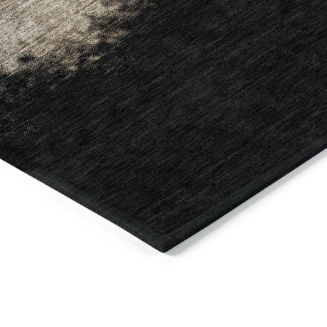 Addison Chantille ACN2214 Stripes Machine Made Transitional Black Rug