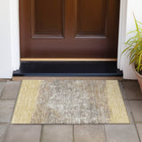Addison Chantille ACN2214 Stripes Machine Made Transitional Gold Rug