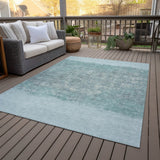 Addison Chantille ACN2214 Stripes Machine Made Transitional Teal Rug