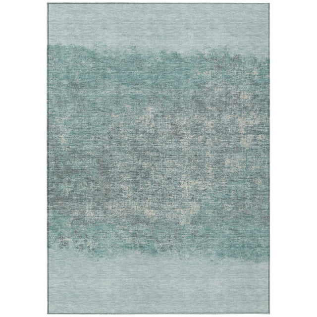Addison Chantille ACN2214 Stripes Machine Made Transitional Teal Rug