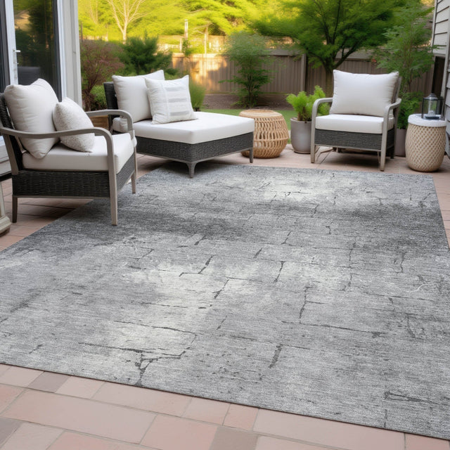 Addison Chantille ACN2215 Geometric Machine Made Transitional Gray Rug
