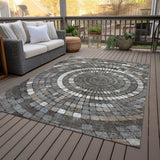 Addison Chantille ACN2216 Geometric Machine Made Transitional Brown Rug