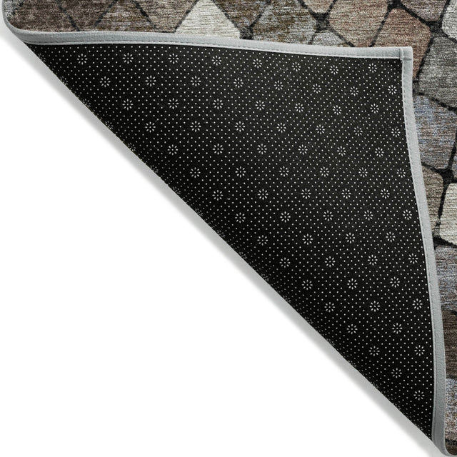 Addison Chantille ACN2216 Geometric Machine Made Transitional Brown Rug