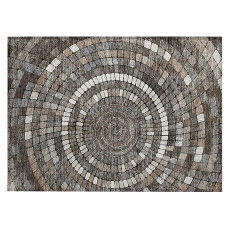 Addison Chantille ACN2216 Geometric Machine Made Transitional Brown Rug
