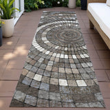 Addison Chantille ACN2216 Geometric Machine Made Transitional Brown Rug