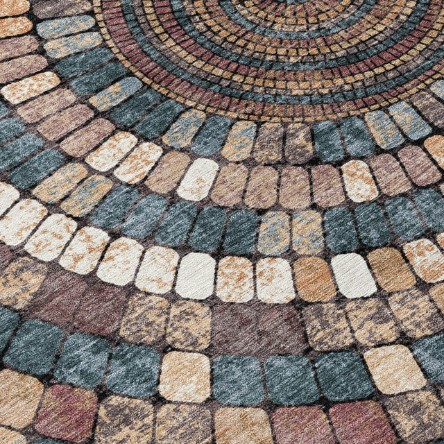 Addison Chantille ACN2216 Geometric Machine Made Transitional Copper Rug