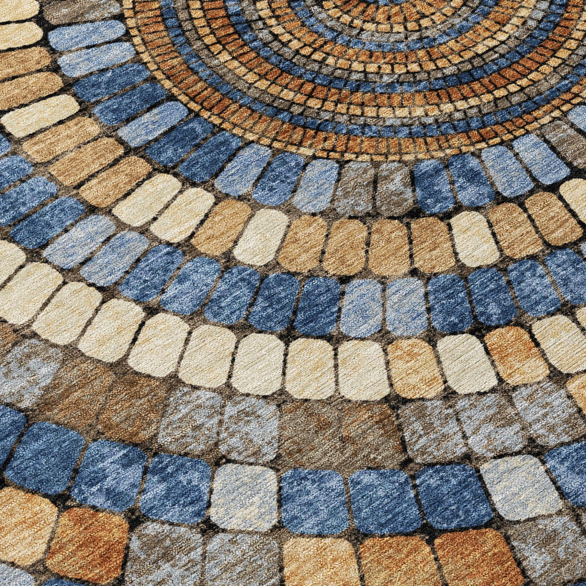 Addison Chantille ACN2216 Geometric Machine Made Transitional Denim Rug