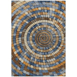 Addison Chantille ACN2216 Geometric Machine Made Transitional Denim Rug