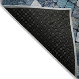 Addison Chantille ACN2216 Geometric Machine Made Transitional Navy Rug