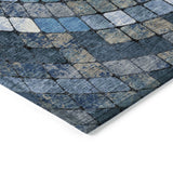 Addison Chantille ACN2216 Geometric Machine Made Transitional Navy Rug
