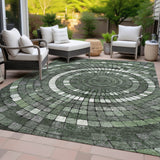 Addison Chantille ACN2216 Geometric Machine Made Transitional Sage Rug
