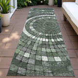 Addison Chantille ACN2216 Geometric Machine Made Transitional Sage Rug