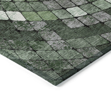 Addison Chantille ACN2216 Geometric Machine Made Transitional Sage Rug