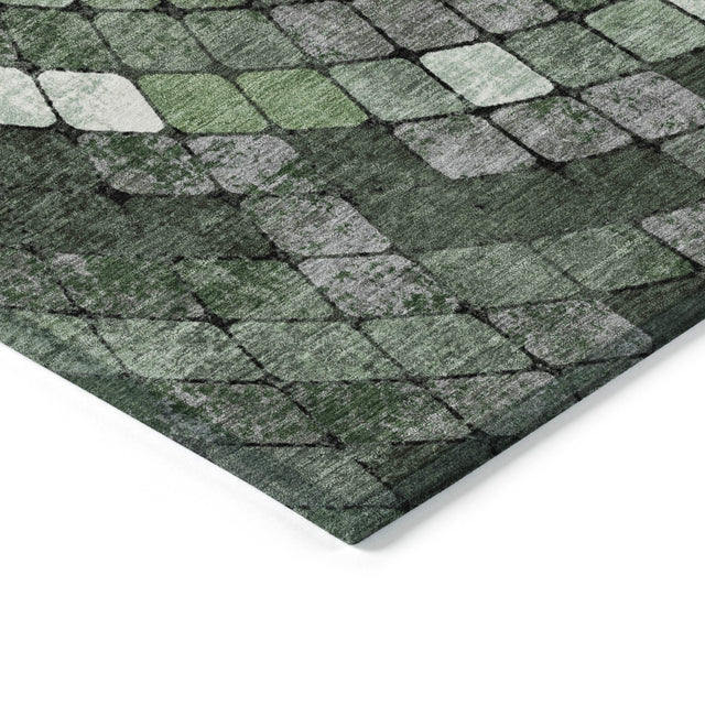 Addison Chantille ACN2216 Geometric Machine Made Transitional Sage Rug