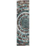 Addison Chantille ACN2216 Geometric Machine Made Transitional Teal Rug