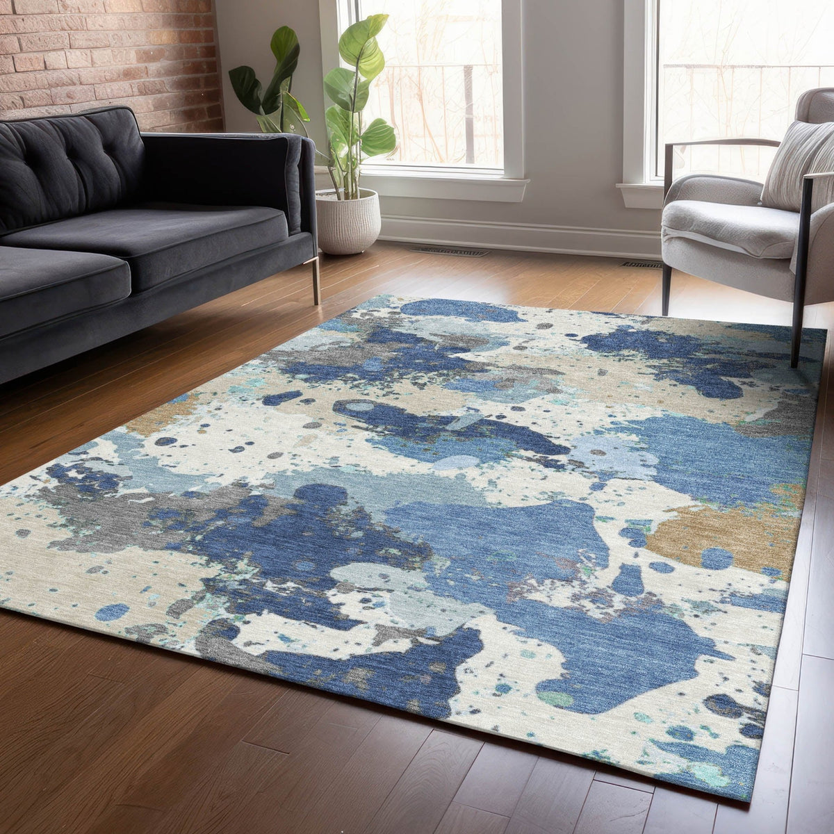 Addison Chantille ACN2217 Modern Machine Made Transitional Denim Rug