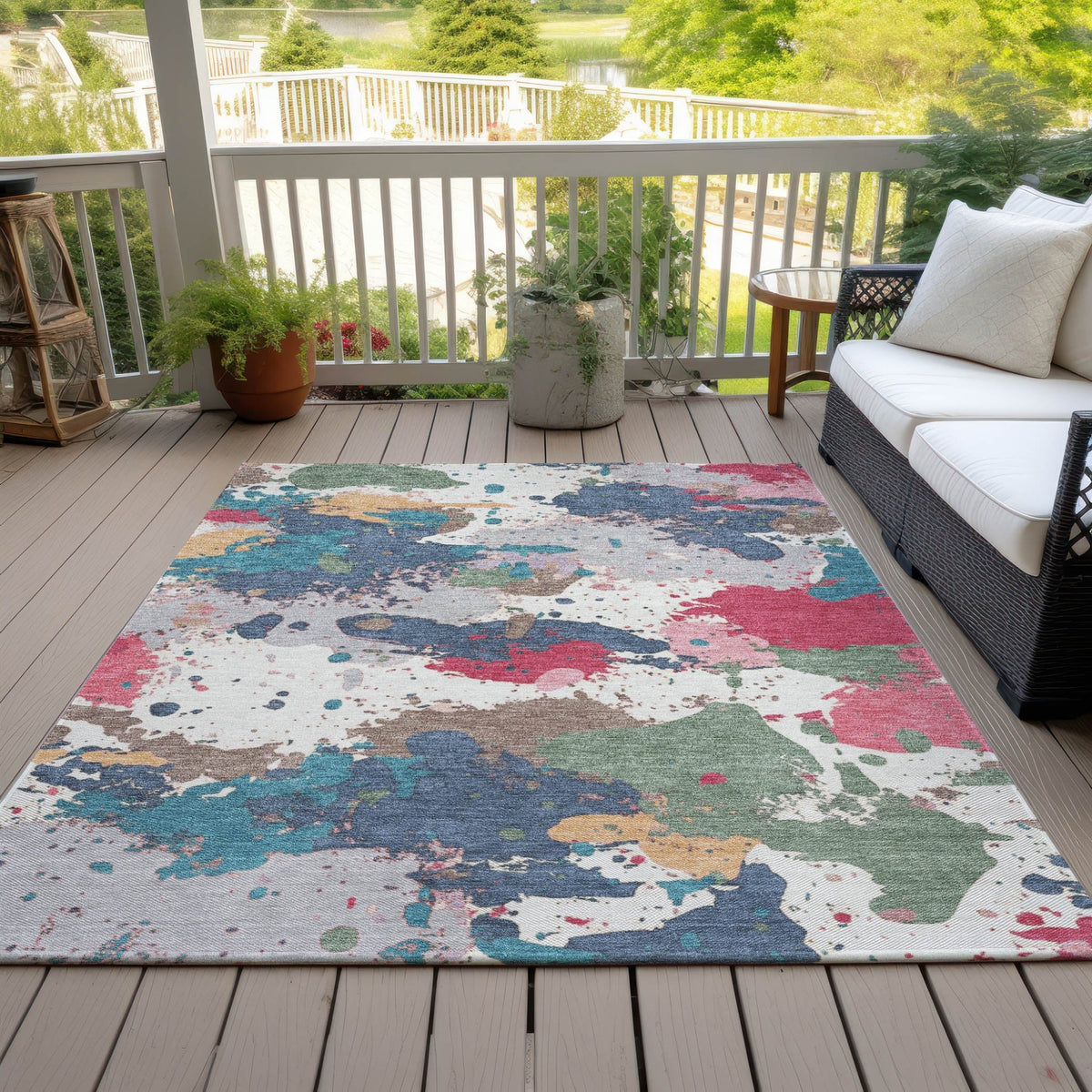 Addison Chantille ACN2217 Modern Machine Made Transitional Ivory Rug