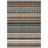 Addison Chantille ACN2218 Stripes Machine Made Transitional Brown Rug