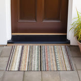Addison Chantille ACN2218 Stripes Machine Made Transitional Khaki Rug