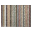 Addison Chantille ACN2218 Stripes Machine Made Transitional Khaki Rug
