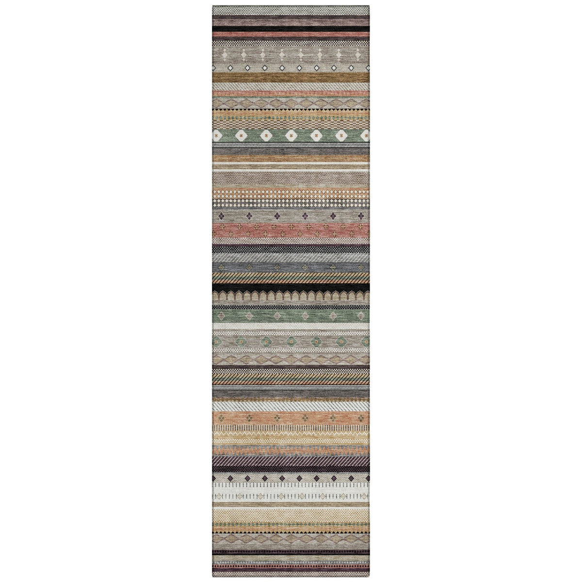 Addison Chantille ACN2218 Stripes Machine Made Transitional Khaki Rug