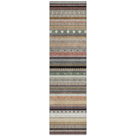Addison Chantille ACN2218 Stripes Machine Made Transitional Khaki Rug