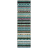 Addison Chantille ACN2218 Stripes Machine Made Transitional Teal Rug