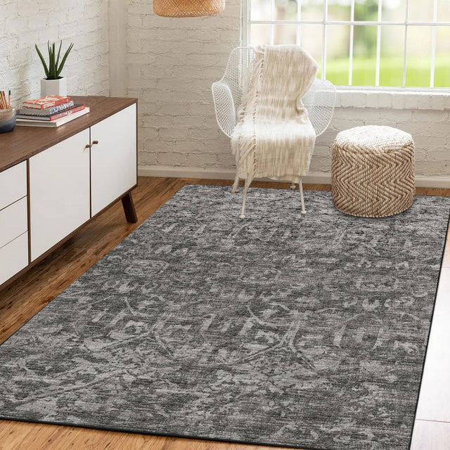 Dalyn Aberdeen AB1 Graphite Rug shown in a room