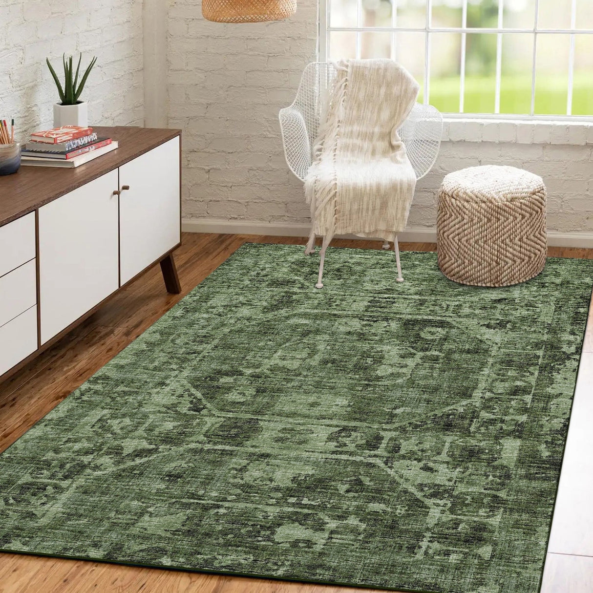 Dalyn Aberdeen AB2 Cactus Rug shown in a room