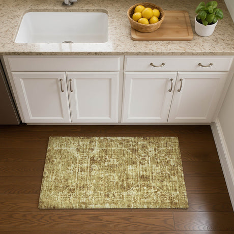 Dalyn Aberdeen AB2 Gold Rug shown in a room