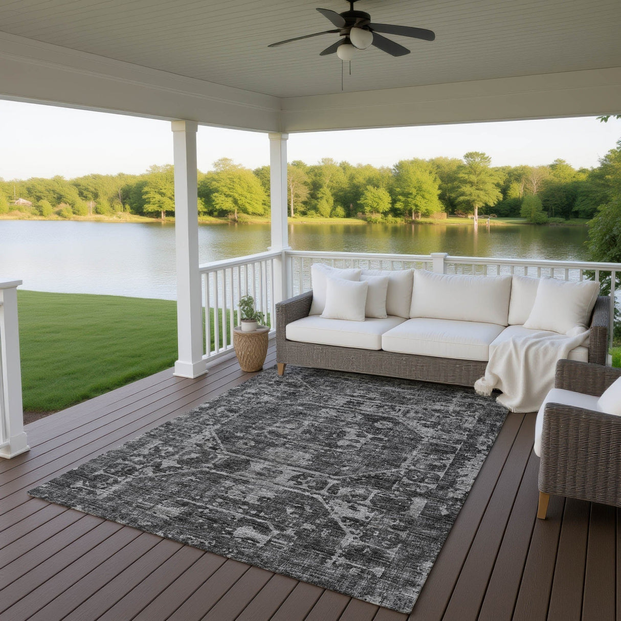 Dalyn Aberdeen AB2 Midnight Rug outdoor lifestyle image