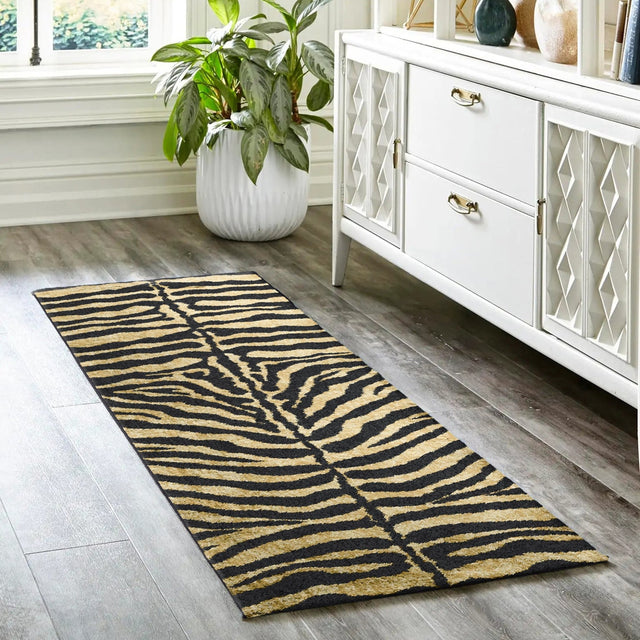 Dalyn Akina AK1 Gold Rug shown in a room