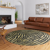 Dalyn Akina AK1 Gold Rug shown in a room