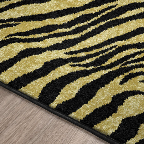 Dalyn Akina AK1 Gold Rug finished edge detail