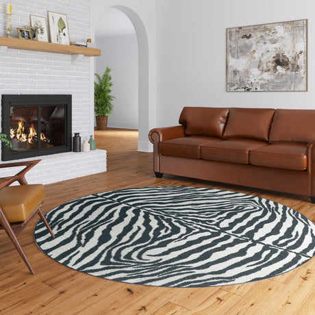 Dalyn Akina AK1 Ivory Rug shown in a room